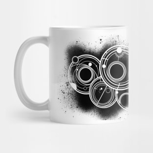 Gallifreyan Symbols Spray Paint (Black) Mug